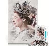 Queen Elizabeth II Portrait 1000 Piece Jigsaws for Adults Puzzle Enhance Recall Together Fun Exact Edge Seasonal Gift (38x52cm)