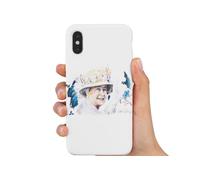 Queen Elizabeth II Silicone iPhone Case White for iPhone 8S Plus Gifts Merchandise Gifts for Women Men UK