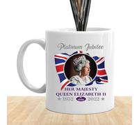 Queen Elizabeth Memorial Mug - 4 x 3 Inch Royal Cup, Platinum Anniversary Souvenir, Collector Ceramic with Historical Design | Tribute Gift for Loyal Pendants, Tea Lovers, British Monarchy -Be