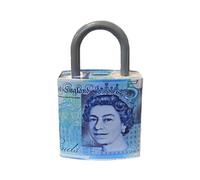 Queen Elizabeth Money Tin Box Piggy Bank Box Pound Note Reusable Coin Box Padlock Shape With Handle - Assorted Design