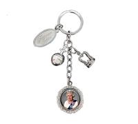 Queen Elizabeth Platinum Jubilee Charm Keyring Commemorative Memorabilia Souvenirs Car Key Chain (By LILAJ)