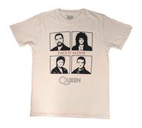 Queen Face It Alone Squares T-Shirt in Natural | Size: Small Queen Natural S