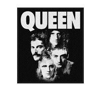 Queen Faces Patch Black 10x10cm