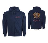 Queen - Felpa # L Unisex Blue # Classic Crest
