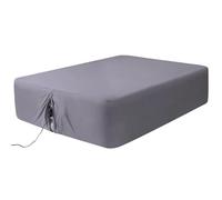 Queen Fitted Sheet for Air Mattress with 16-24 Inch Deep Pocket, Gray | Ultra Soft & Breathable Bottom Cover for Inflatable Air Bed with Pump Opening, Inflate Without Disassembly Convenient