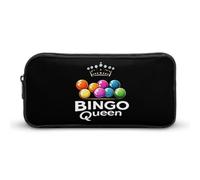 Queen for Bingo Funny Pen Case Pencil High Capacity Pouch Stationery Bag Makeup Cosmetic Organizer For Men Women