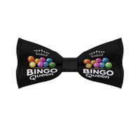 Queen for Bingo Mens Classic Bow Ties Adjustable Length Printed Design Bowtie for Birthdays Valentine's Day Gifts