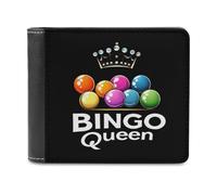 Queen for Bingo Printed Wallets Bifold Wallet Change Cash Bag with Multiple Card Slots for Men And Women