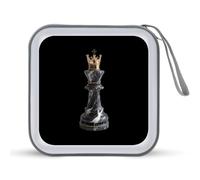 Queen for Chess Portable Zipper CD Case 40 Capacity DVD Collection Holder for Car Office Home Travel