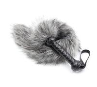 Queen Fox Tail Whip Tuning. Adult Flogger Submissive SM BDSM Bondage Paddle Self Kinky Defense Sexual Tease Orgasm Training Stimulator Sex Spanking Toy for Women Female Men Male Unisex (Grey)