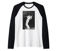 Queen Freddie Mercury Live Wembley Stadium For Magic Tour Raglan Baseball Tee