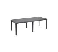 QUEEN garden dining table rattan effect - Anthracite - 220 x 90 x 72 cm