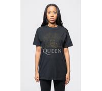 Queen Gold Classic Crest T-Shirt in Black | Size: Large Queen Black L