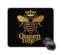 Queen Golden Bee Funny Mouse Pad Anti-Slip Rubber Base Desk Mat for Gaming Office Men Women