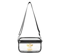 Queen Golden Bee Women's Clear Crossbody Bag Fashion Purses Small Shoulder Handbags, Stadium Approved