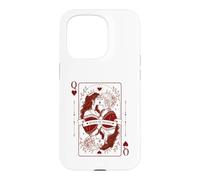 Queen Hearts Lesbian Pride Design | LGBTQ Gothic Romance Case for iPhone 15 Pro