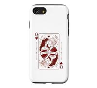 Queen Hearts Lesbian Pride Design | LGBTQ Gothic Romance Case for iPhone SE (2020) / 7/8