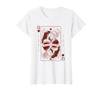 Queen Hearts Lesbian Pride Design | LGBTQ Gothic Romance Value Graphic T-Shirt