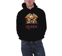 Queen Hoodie Classic Crest Band Logo new Official Mens Black Pullover