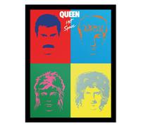 Queen Hot Space Framed Poster Queen Multicolor