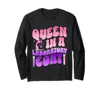 Queen in a Lab Coat STEM Groovy Medical Technologist Long Sleeve T-Shirt