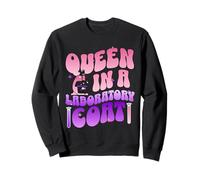 Queen in a Lab Coat STEM Groovy Medical Technologist Sweatshirt