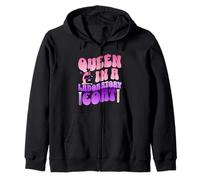Queen in a Lab Coat STEM Groovy Medical Technologist Zip Hoodie