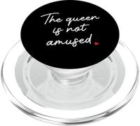 Queen is Not Amused, Funny Sassy Attitude Cursive Script PopSockets PopGrip for MagSafe