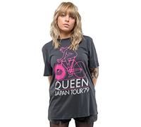 Queen Amplified Collection - Japan Tour 79 Men's T-Shirt Charcoal XL 100% Cotton Regular