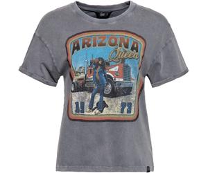 Queen Kerosin Arizona Queen Ladies T-Shirt, grey, size 2XL for Women