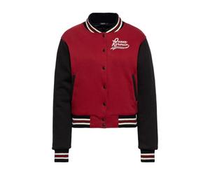 Queen Kerosin Bakersfield Highschool Varsity Jacket Mid-Season Jacket black red XL