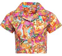 Queen Kerosin Damen Aop Vintage Bluse "Enjoy Summer" QKU45004