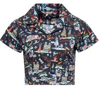 Queen Kerosin Damen Aop Vintage Bluse "Paris" QKU45005