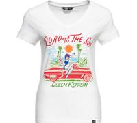 Queen Kerosin Damen Basic T-Shirt V Hals "Road To The Sun" QKU41019