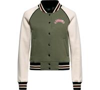 Queen Kerosin Damen College Raglan Sweat Jacke "Queen Of Liberty " QKU44004