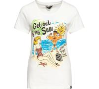 Queen Kerosin Damen Get out of my sun Classic T-Shirt Offwhite