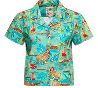 Queen Kerosin Damen Kurzarm Bluse