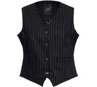 Queen Kerosin Damen Pinstripe Retro Weste QKU49007