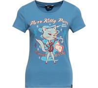 Queen Kerosin Damen Print T-Shirt "Purr Kity Purr" QKI31004