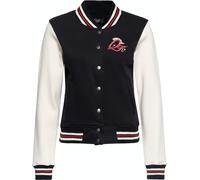 Queen Kerosin Damen Rebel at Heart College Sweatjacke Schwarz