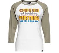 Queen Kerosin Damen Shirt Raglan 3/1 Arm Longsleeve "Queen Of Fucking Everthing"