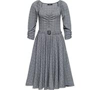 Queen Kerosin Damen Swingkleid in Karo-Optik Grau
