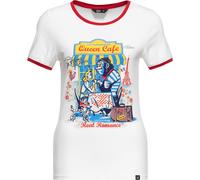 Queen Kerosin Damen Vintage Contrast T-Shirt "Queen Cafe" QKU41002