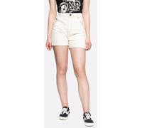 Queen Kerosin Denim Ladies Shorts, white, size 30 for Women