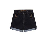 Queen Kerosin DENIM SHORTS Shorts black XXL