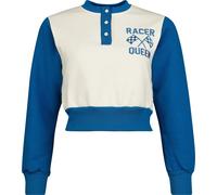 Queen Kerosin Racer Queen Long-sleeved Top Sweatshirt beige dark blue S