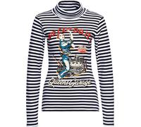 Queen Kerosin Rollkragen Langarmshirt QKI22008 Schwarz