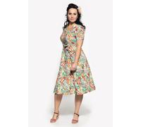 Queen Kerosin Sommerkleid mit Allover-Print im 50s-Look QK4211015456 Bunt