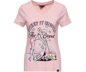 Queen Kerosin Sweep It Under The Carpet Ladies T-Shirt, pink, size 3XL for Women