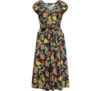 Queen Kerosin Swing Kleid mit tropischem All-Over-Print QKU26001 Mehrfarbig